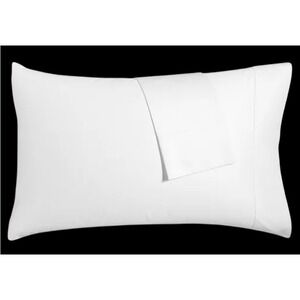 Nate Home 400 Thread Count Cotton Percale Full White 2 pack pillow swam set  new